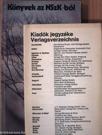 Könyvek az NSzK-ból 1971