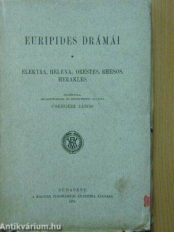 Euripides drámái III.