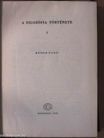 A filozófia története I.