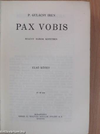 Pax Vobis I-III.