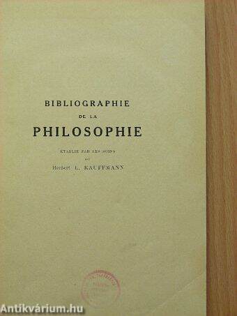 Bibliographie de la philosophie