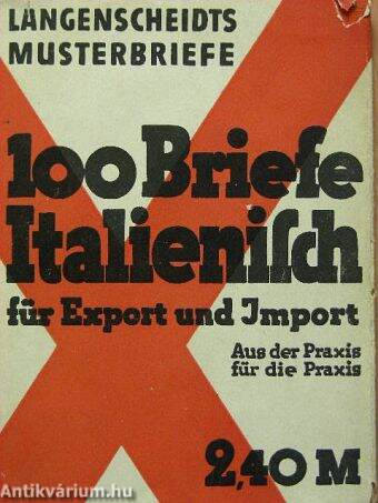 100 Briefe Italienisch für Export und Import