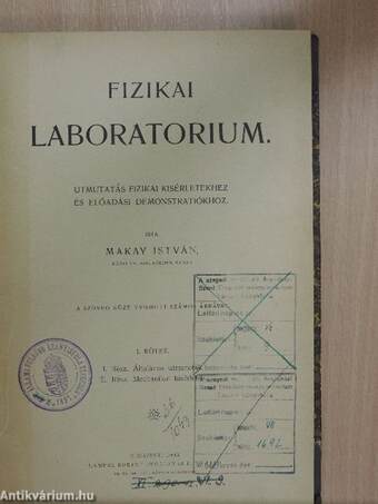 Fizikai Laboratorium I-IV.