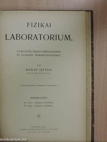 Fizikai Laboratorium I-IV.