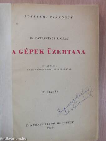 A gépek üzemtana