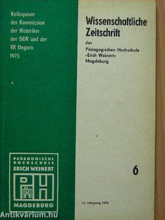 Wissenschaftliche Zeitschrift der Pädagogischen Hochschule »Erich Weinert« Magdeburg