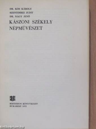 Kászoni székely népművészet