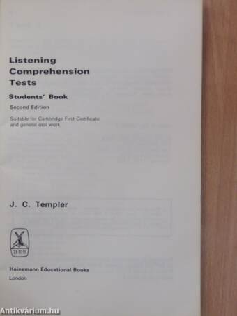 Listening Comprehension Tests - Students' Book