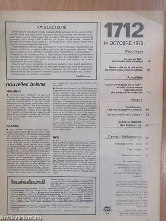 La Vie du Rail 14 Octobre 1979.