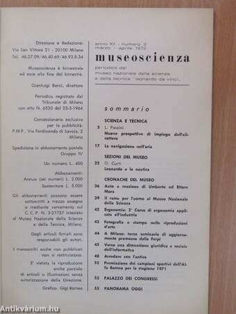 Museoscienza marzo - aprile 1972.