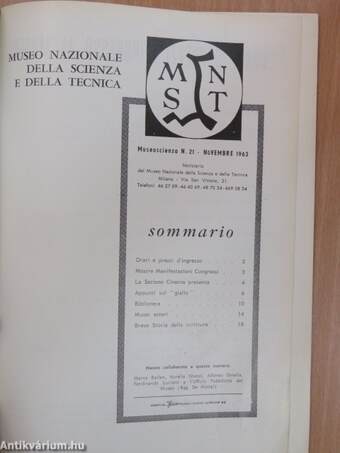 Museoscienza Novembre 1963.