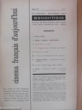 Museoscienza settembre - ottobre 1964.