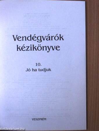 Vendégvárók kézikönyve 10.