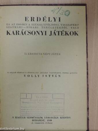 Erdélyi karácsonyi játékok