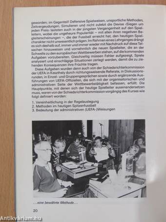 Bericht über den sechsten Kurs der UEFA für Spitzenschiedsrichter vom 24. bis 26. August 1982 in Keszthely (Ungarn)