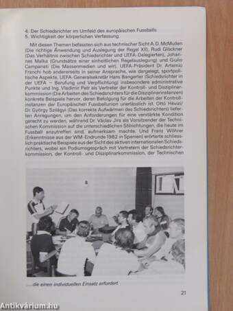 Bericht über den sechsten Kurs der UEFA für Spitzenschiedsrichter vom 24. bis 26. August 1982 in Keszthely (Ungarn)