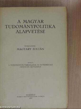 A magyar tudománypolitika alapvetése