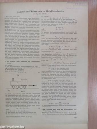 Zugkraft und Widerstände im Modellbahnbetrieb