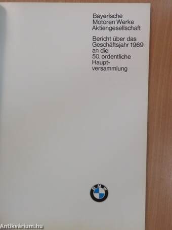 Bericht über das Geschäftsjahr 1969 an die 50. ordentliche Hauptversammlung