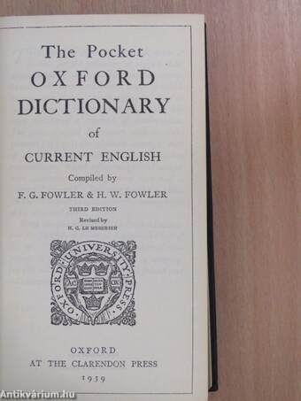 The Pocket Oxford Dictionary of Current English