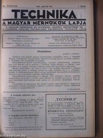 Technika 1934-1935. január-december