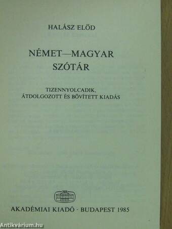 Német-magyar szótár