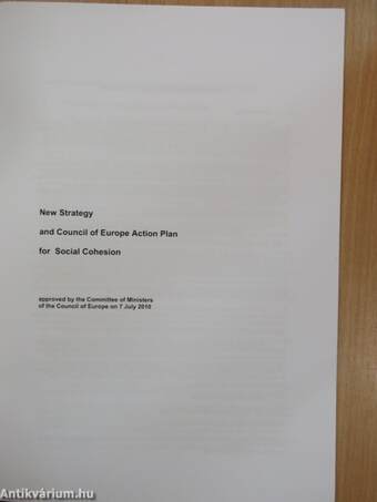 New Strategy and Council of Europe Action Plan for Social Cohesion/Nouvelle stratégie et Plan d'action du Conseil de l'Europe pour la cohésion sociale