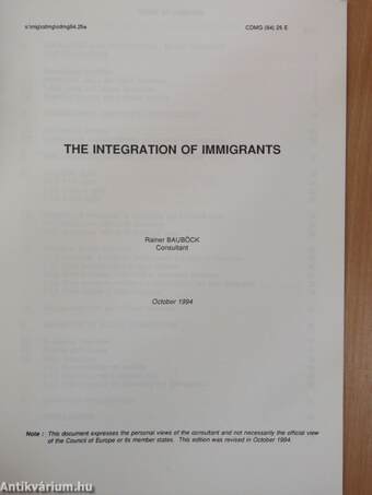 The integration of immigrants