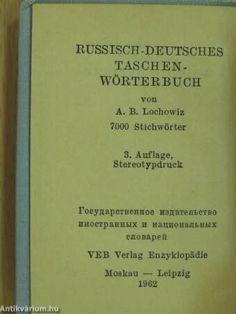 Russisch-Deutsches Wörterbuch (minikönyv)