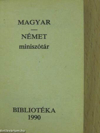 Magyar-német/Német-magyar miniszótár I-II. (minikönyv)