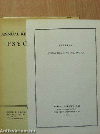 Annual Review of Psychology 19.