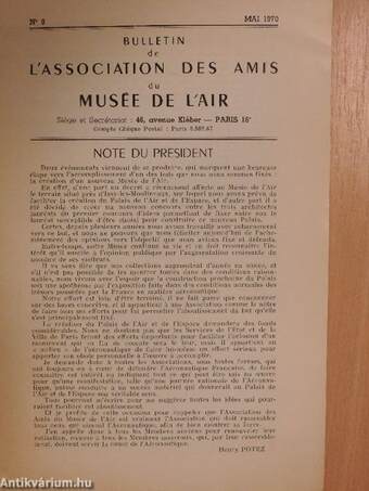 Bulletin de L'association des Amis du Musée de L'Air Mai 1970