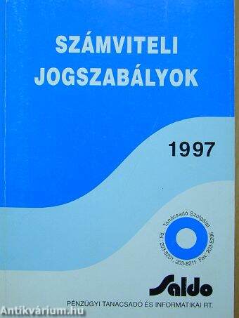 Számviteli jogszabályok 1997