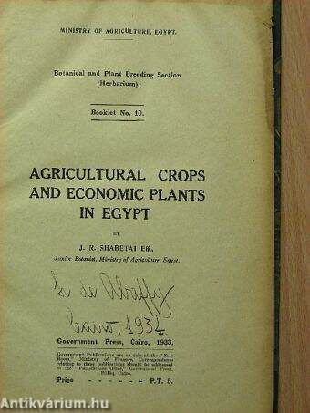 Agricultural crops and economic plants in Egypt
