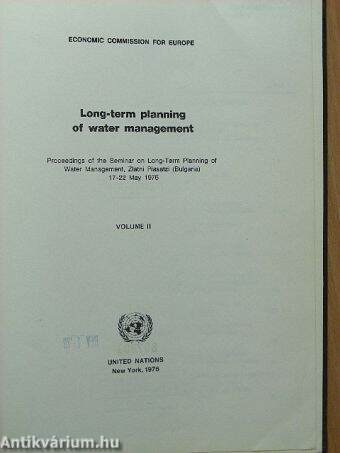 Long-term planning of water management