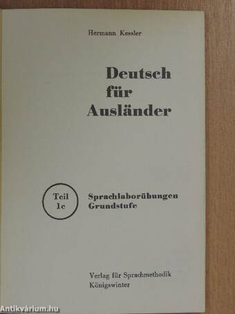 Deutsch für Ausländer 1c