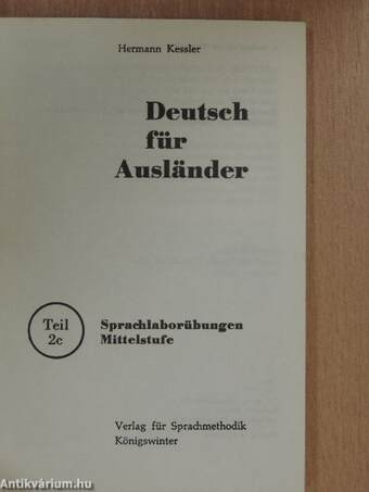 Deutsch für Ausländer 2c