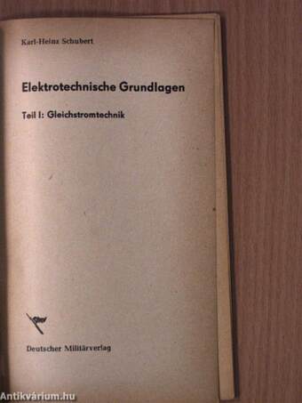 Elektrotechnische Grundlagen I.