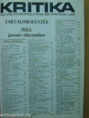 Kritika 1983. január-december
