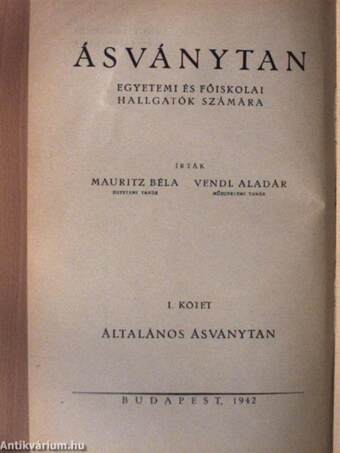 Ásványtan I-II.