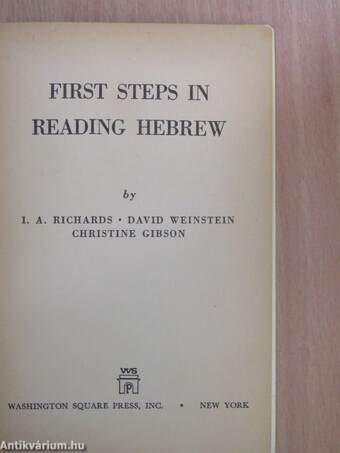 First Steps in Reading Hebrew