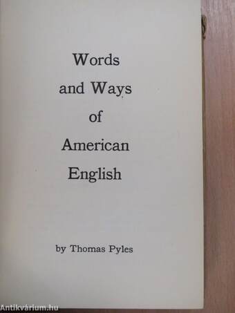 Words and Ways of American English