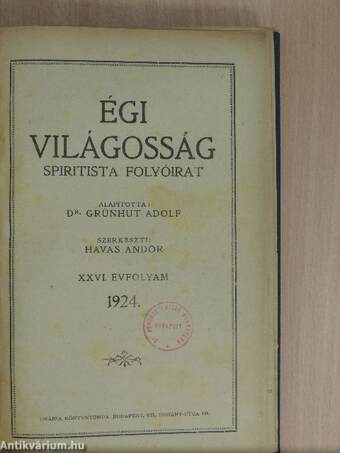 Égi világosság 1924. január-december