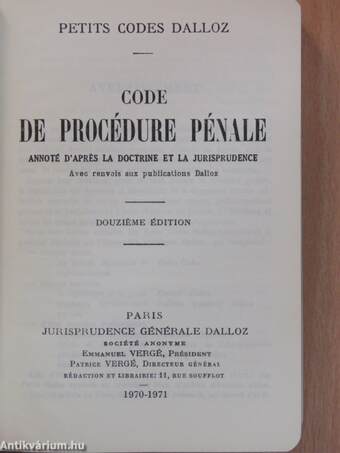 Code de procédure pénale