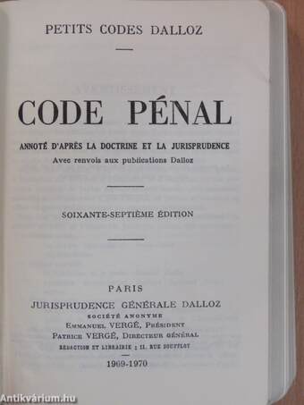 Code Pénal