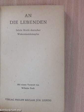 An die Lebenden