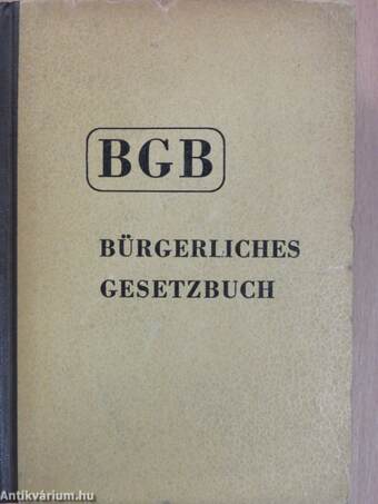 Bürgerliches Gesetzbuch