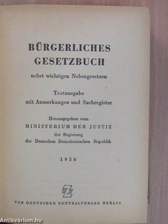 Bürgerliches Gesetzbuch