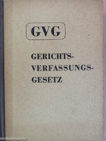 Gerichtsverfassungsgesetz vom 2. Oktober 1952.