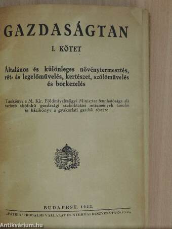 Gazdaságtan I-II.